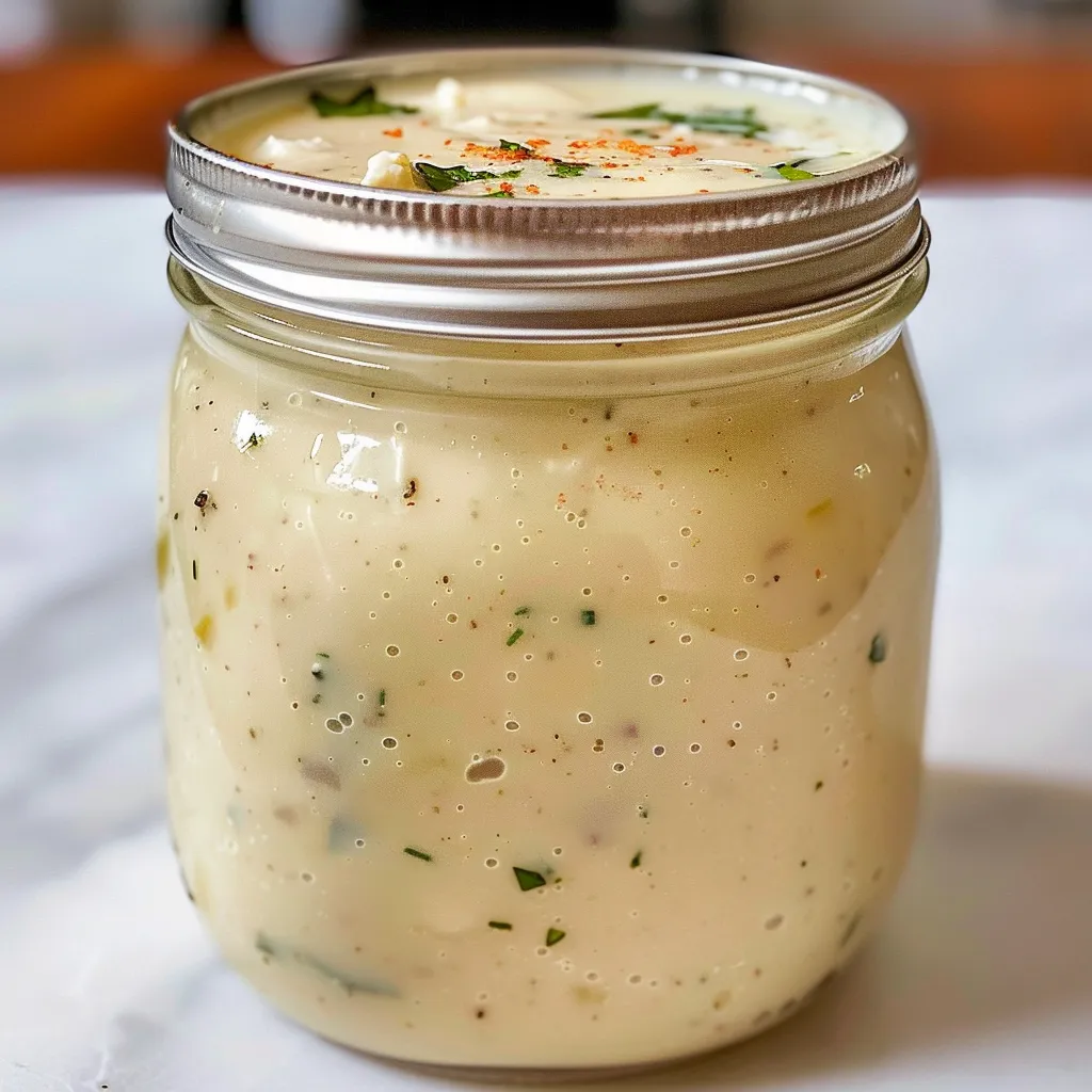 Creamy homemade chicken soup in an orange pot.