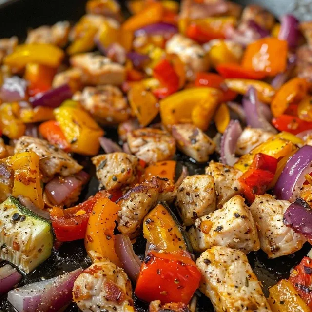 Overhead close-up of a white bowl filled with glossy orange chicken pieces.
