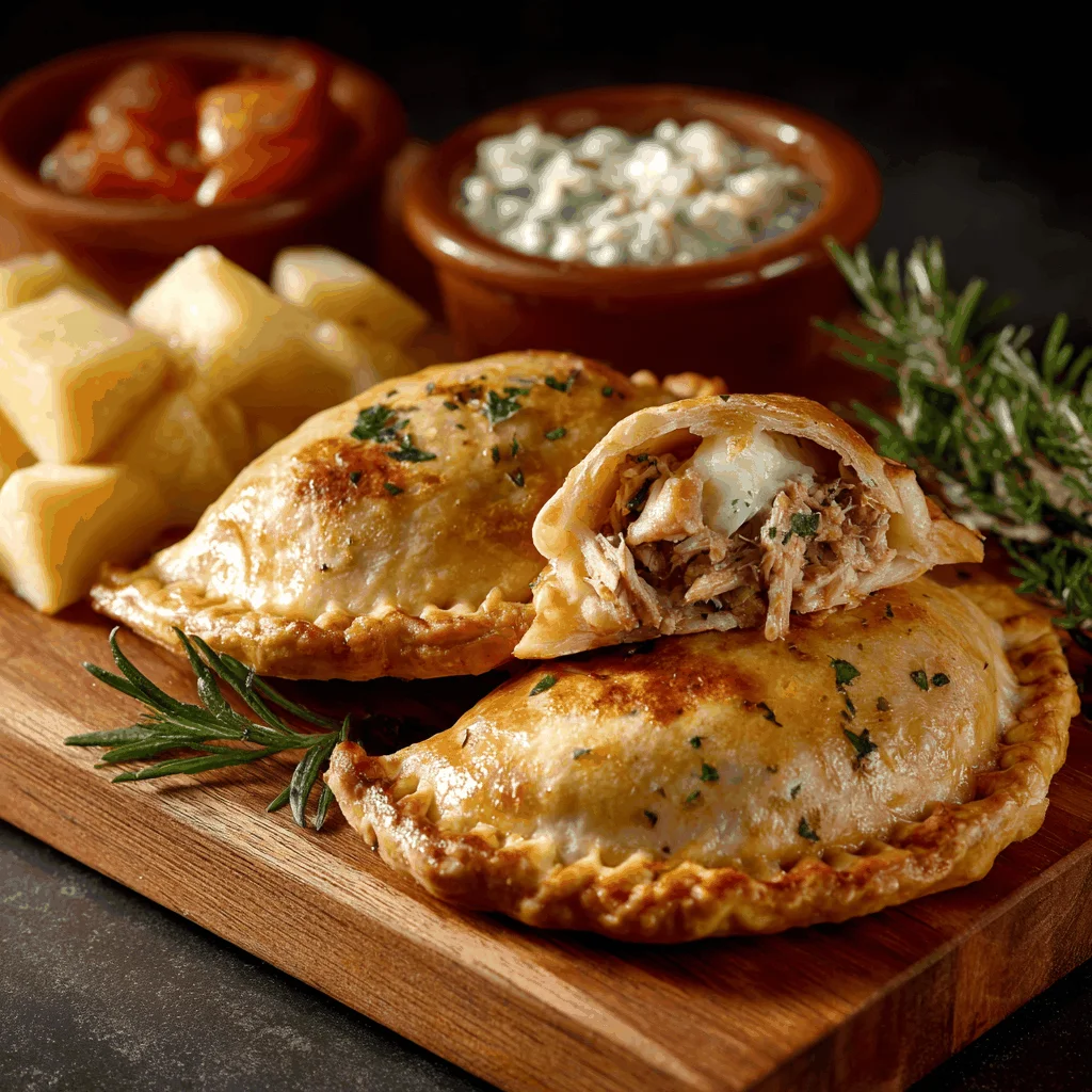 A delicious plate of Empanada de pollo