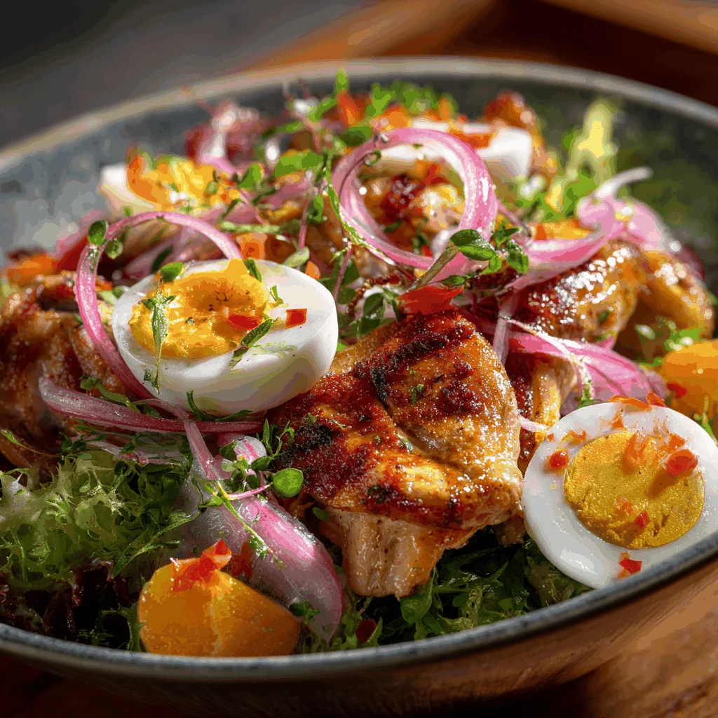 A delicious plate of Ensalada de Gallina.