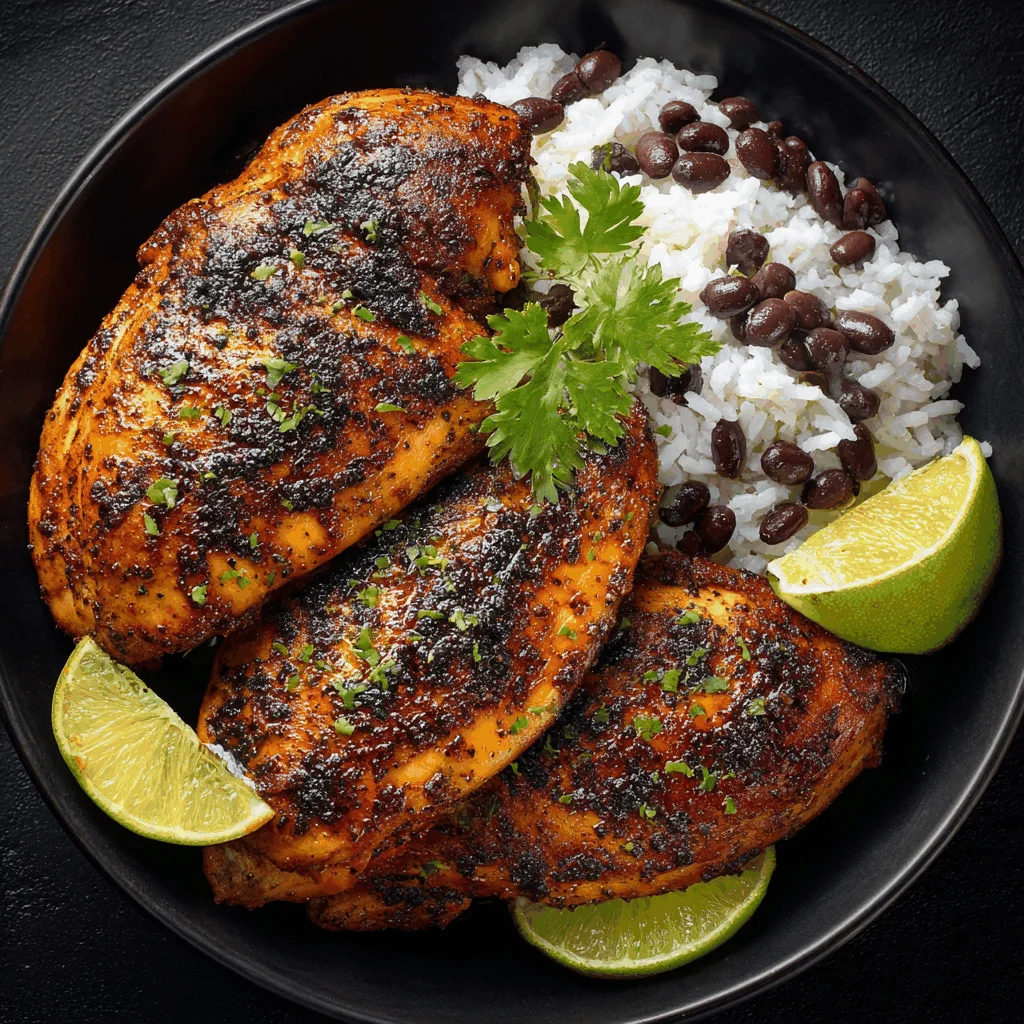 A delicious plate of Pollo Cajun Bajo en Carbohidratos y en menos de 15 Minutos