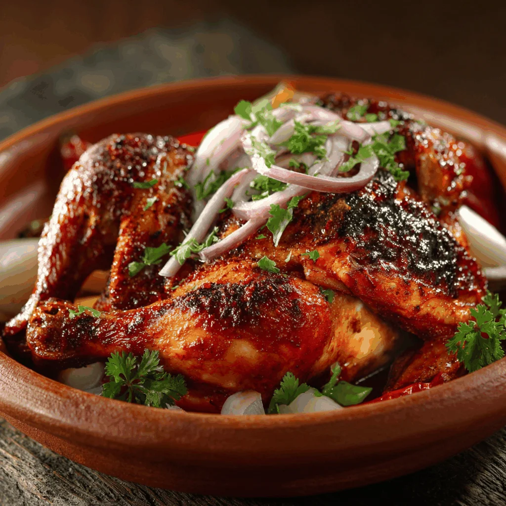 A delicious plate of Delicious Rotisserie Chicken