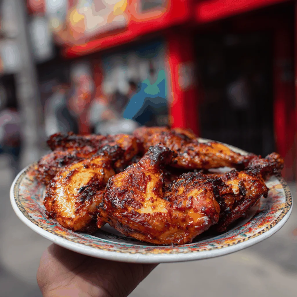 A delicious plate of Los Mejores Pollos Rostizados De CDMX 🇲🇽Taco 20 Pesos,Torta40 Pesos#pollo #food #travel#streetfood