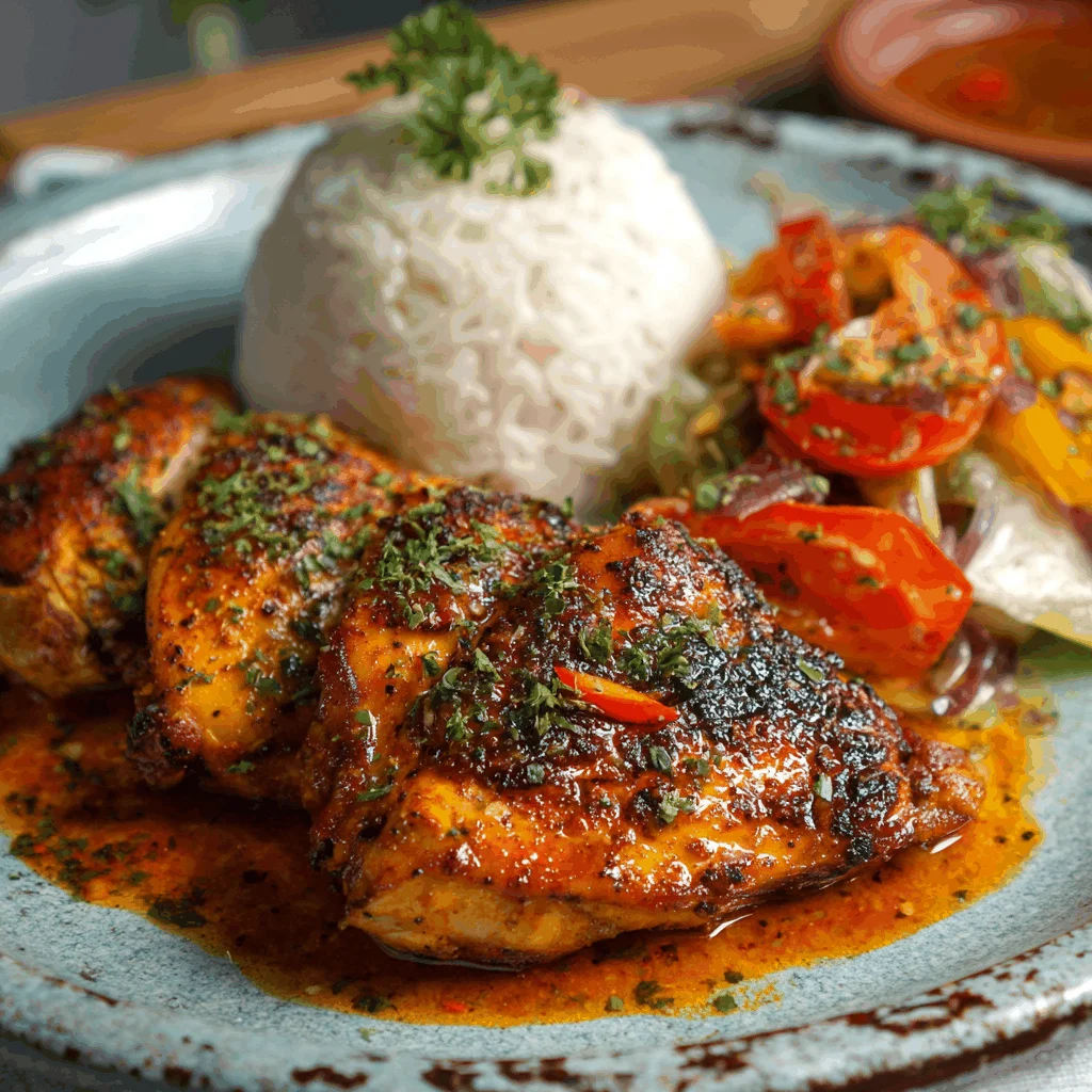 A delicious plate of Pollo Cajun Bajo en Carbohidratos y en menos de 15 Minutos