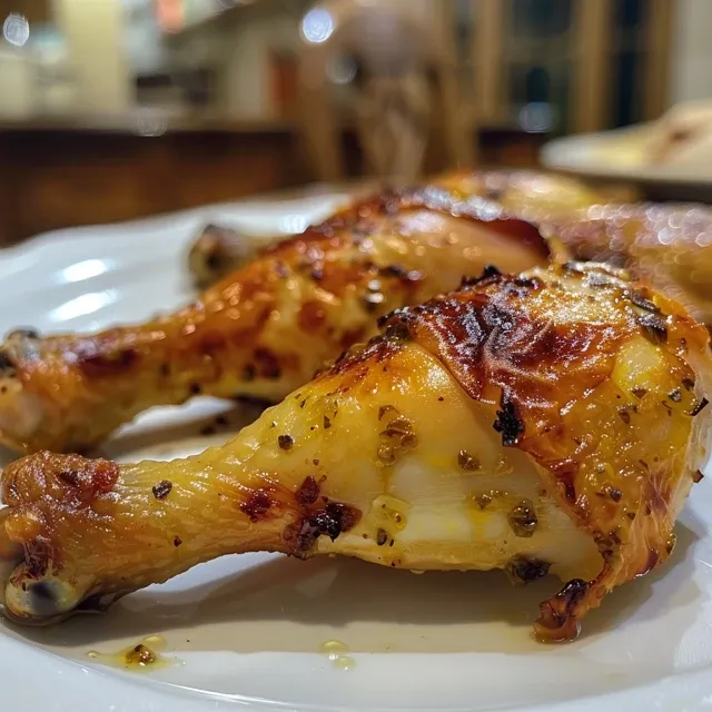 Tiras de pollo al limón jugosas dispuestas en un plato.