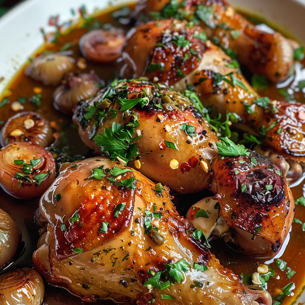 Pollo a la Cerveza, un pollo entero dorado y jugoso, presentado en un plato.
