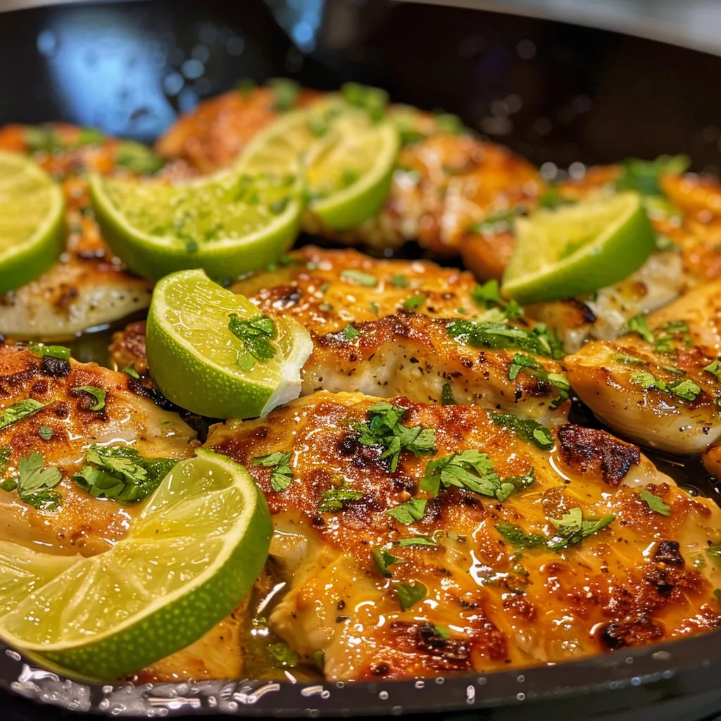 Close-up of juicy Pollo a la Plancha with a golden-brown crust.