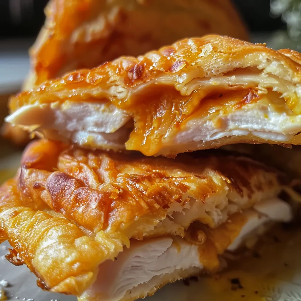 Tiras de pollo crujientes al horno rebozadas en ganchitos de queso.