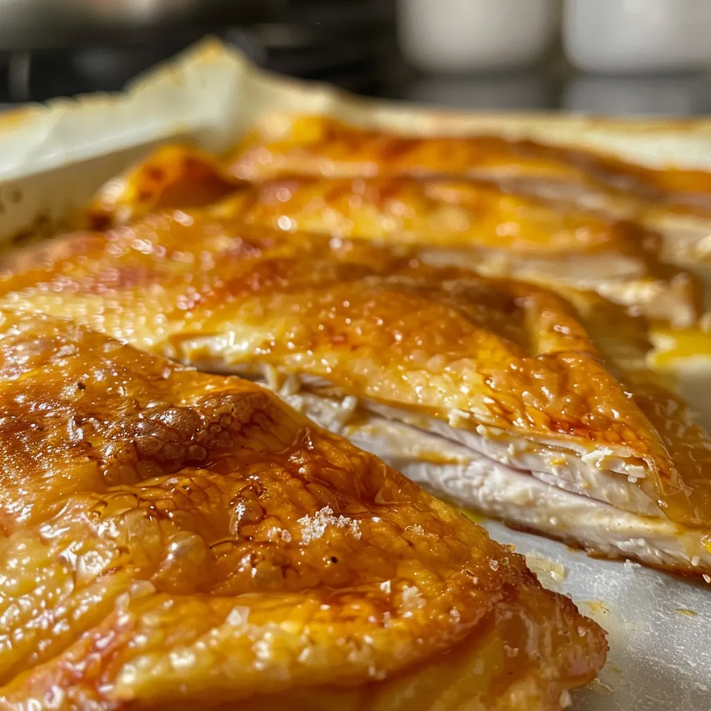 Primer plano de tiras de pollo doradas con costra de ganchitos de queso.