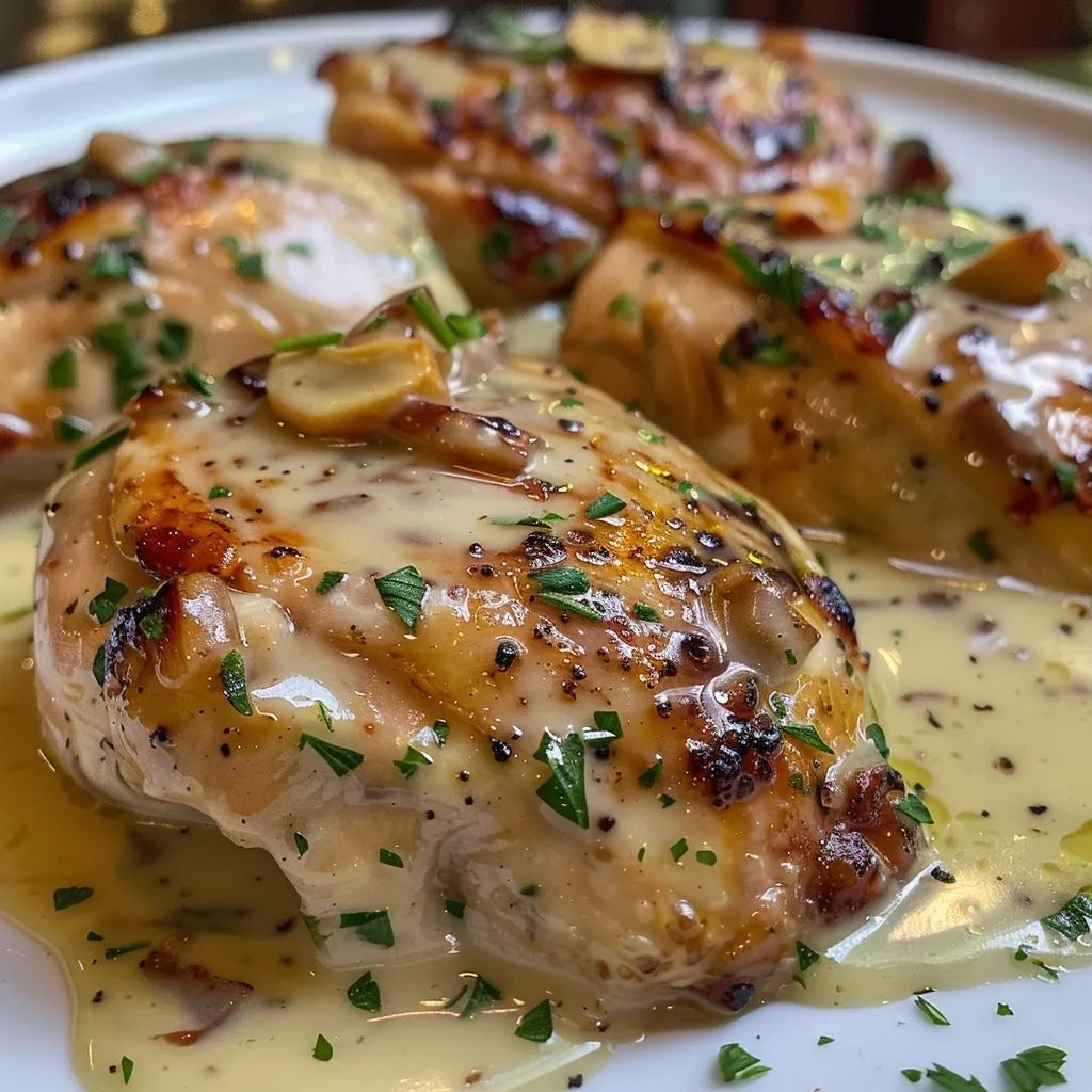 Tazón con pollo jugoso cubierto de crema de almendras y especias.