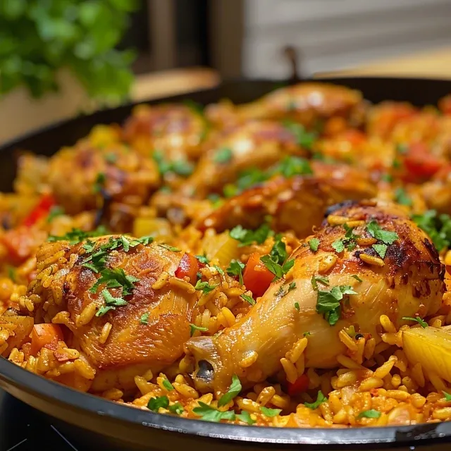 Close-up de un plato de Pollo con Arroz, brócoli y zanahorias, presentado en un tazón blanco.