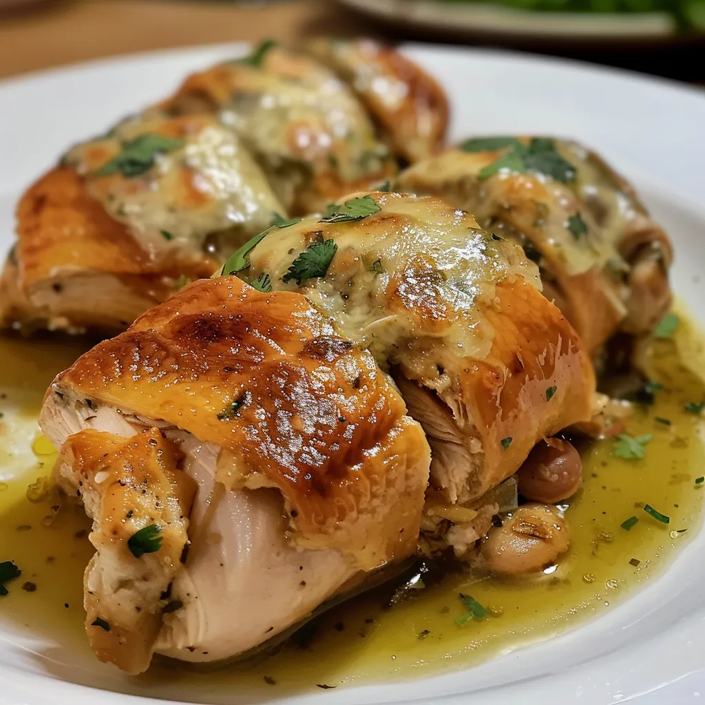 Primer plano de un pan árabe relleno de pollo, mostrando su jugosa textura y colorido.