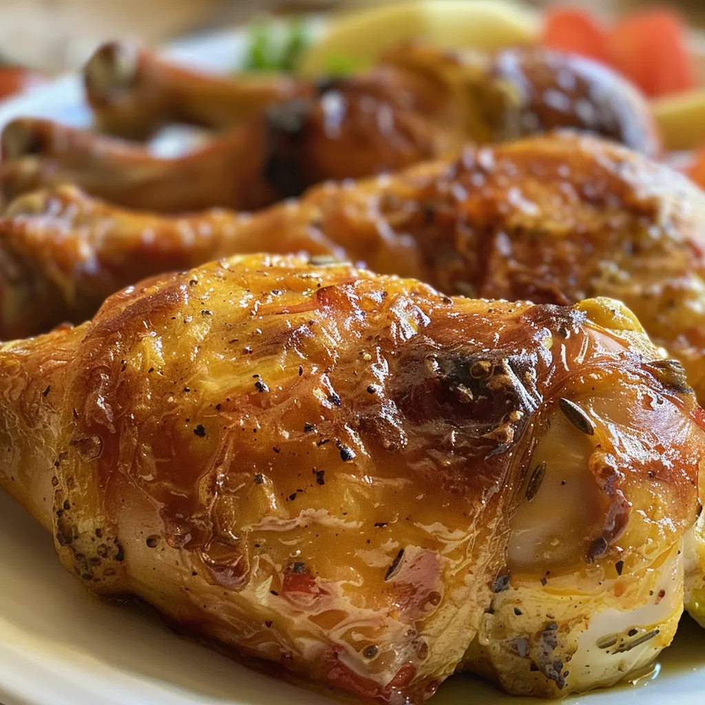 Pechugas de pollo doradas con rodajas de tomate y queso mozzarella.