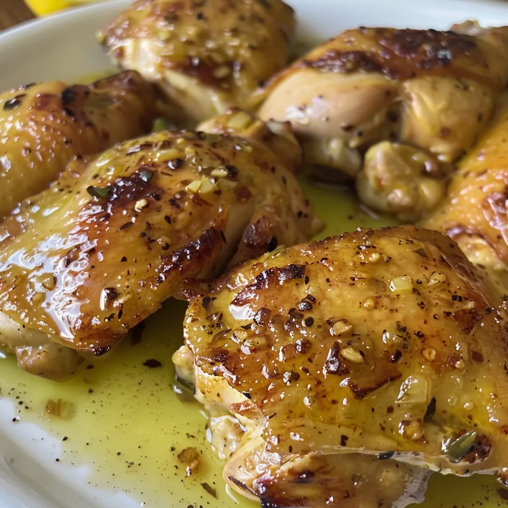 Pechugas de pollo doradas cubiertas con mostaza y miel.
