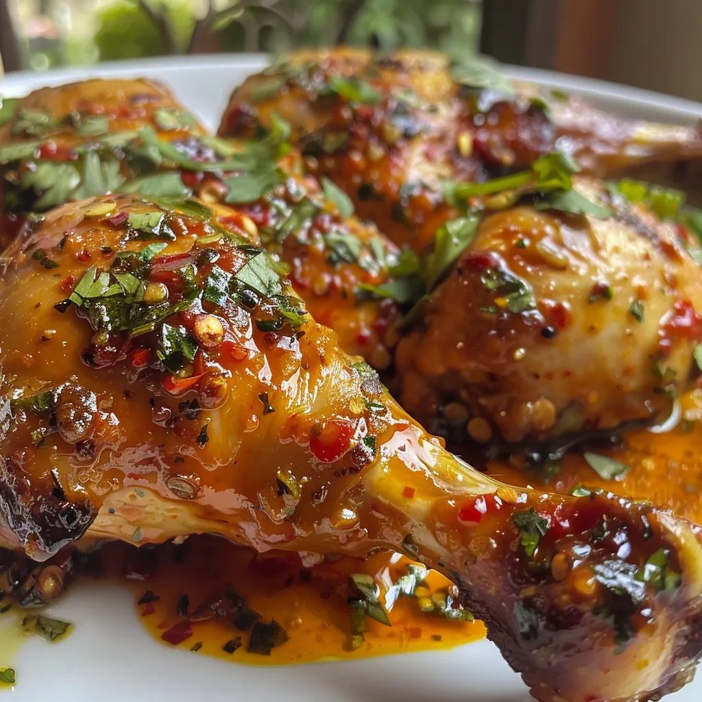 Primer plano de pollo con especias cajún, cocinado y apetitoso.