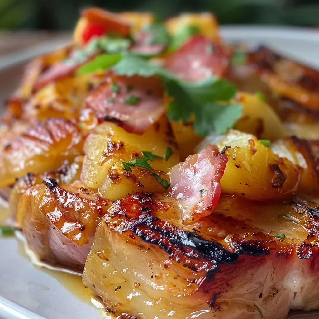 Primer plano de Arrossísimo Hawaiano con ingredientes coloridos.