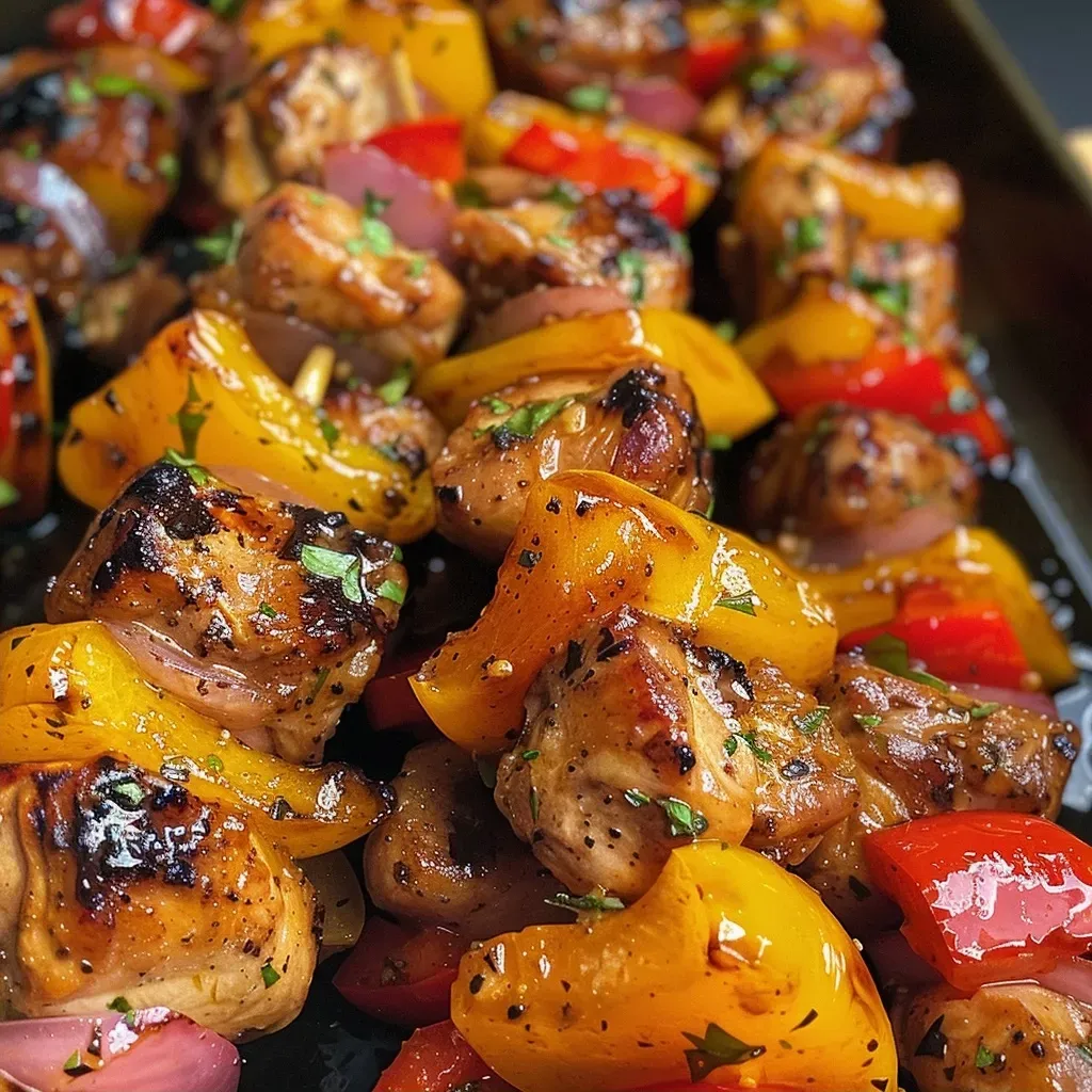 Brochetas de pollo con piña en una parrilla, mostrando su jugosidad.