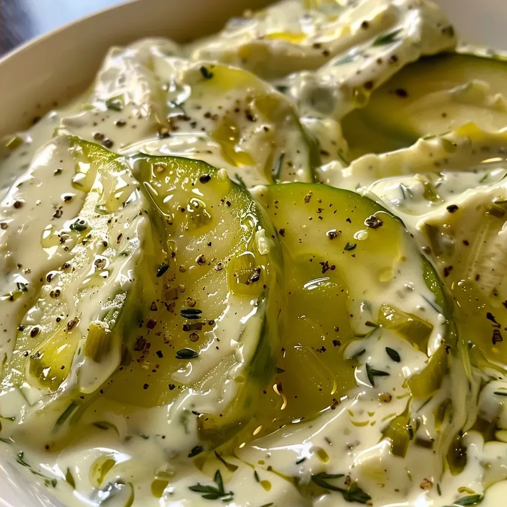 ['Primer plano de crema fría de pepino con yogur y menta en un recipiente.', 'Crema fría de pepino y yogur decorada con hojas de menta fresca.', 'Tazón con crema fría de pepino, yogur y menta, mostrando su textura cremosa.', 'Vista lateral de un plato con crema de pepino, yogur griego y menta.']