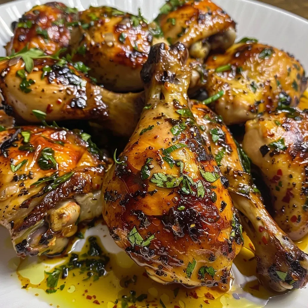 ['Muslos de pollo al horno con hierbas y aceitunas.', 'Pollo a la Mediterránea con sabor y colores vibrantes.', 'Porción de pollo jugoso con aceitunas y limón.', 'Receta de pollo al horno con ingredientes mediterráneos.']