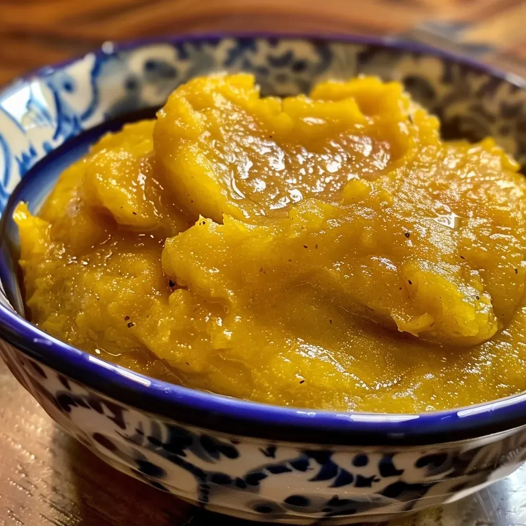 ['Puré de zanahoria en un plato, con textura cremosa y color vibrante.', 'Primer plano de puré de zanahoria, mostrando su suavidad y color anaranjado.', 'Puré de zanahoria servido en un bol, con fondo desenfocado.', 'Vista lateral de un plato con puré de zanahoria, con ingredientes visibles alrededor.']