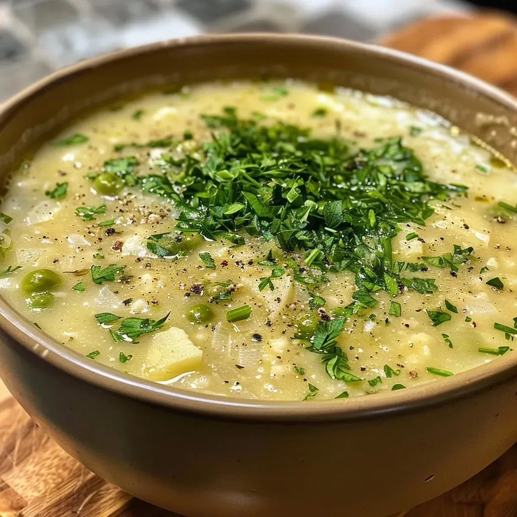 ['Sopa de espárragos alta en proteínas con trozos de requesón.', 'Primer plano de sopa de espárragos con ingredientes frescos.', 'Vista lateral de una crema de espárragos y requesón deliciosa.', 'Sopa verde cremosa de espárragos con requesón al lado.']