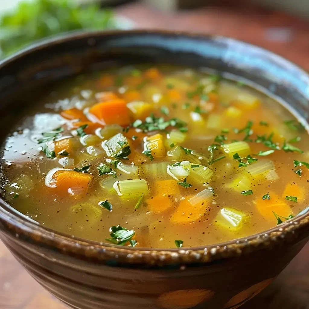 ['Sopa de zanahoria y apio en un recipiente blanco.', 'Primer plano de sopa de zanahoria y apio recién hecha.', 'Tazón de sopa de zanahoria y apio con ingredientes visibles.', 'Sopa de zanahoria y apio servida en un plato hondo.']