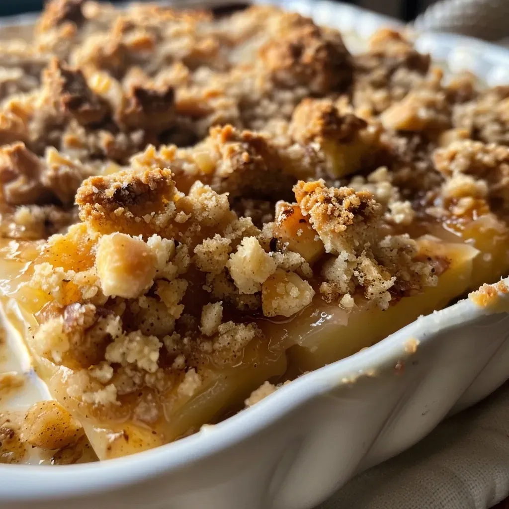 Primer plano de un Alsacian Streusel Crisp recién horneado.