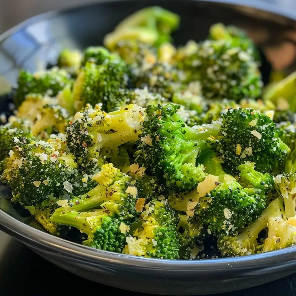 Brócoli jugoso cocinándose en una crockpot.