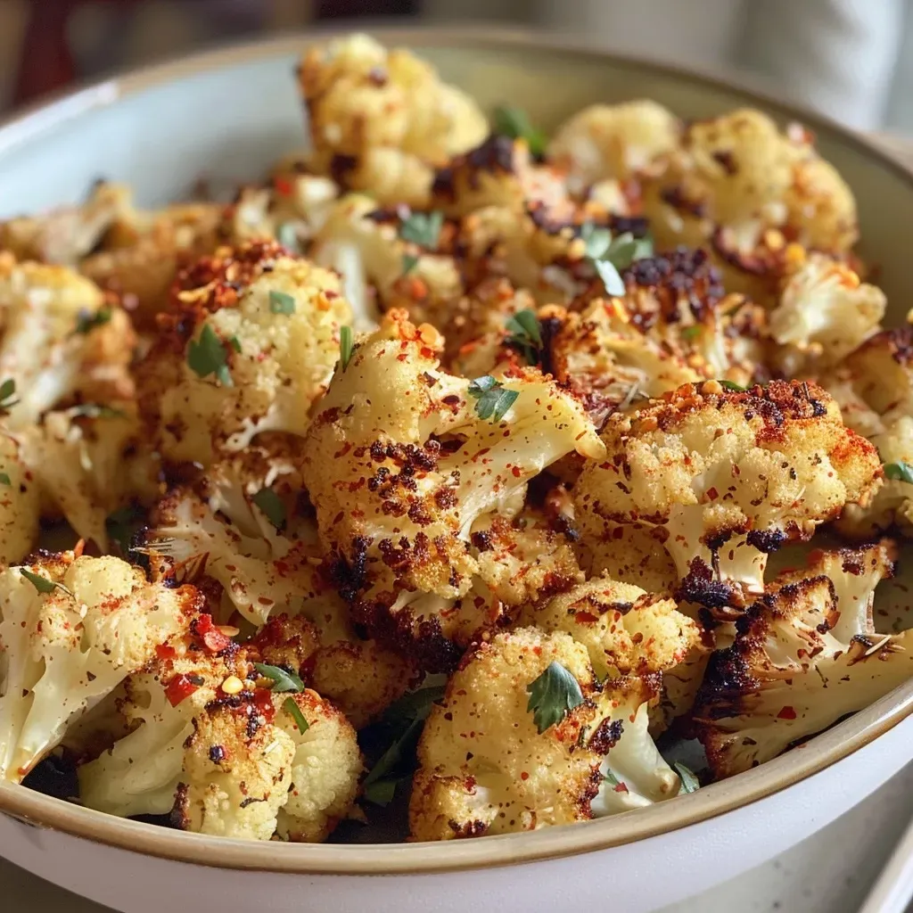 Coliflor entera cocinada en Instant Pot con un glaseado dorado.