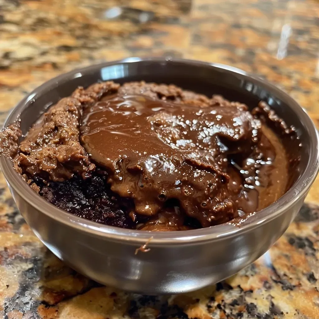 ['Cobertura de chocolate fundido en un Cobbler del sur, presentado en un tazón.', 'Vista lateral de un Cobbler de Chocolate del Sur en una olla de cocción lenta.', 'Primer plano de un delicioso postre de Cobbler de Chocolate servido.', 'Olla de cocción lenta con Cobbler de Chocolate del Sur, listo para disfrutar.']