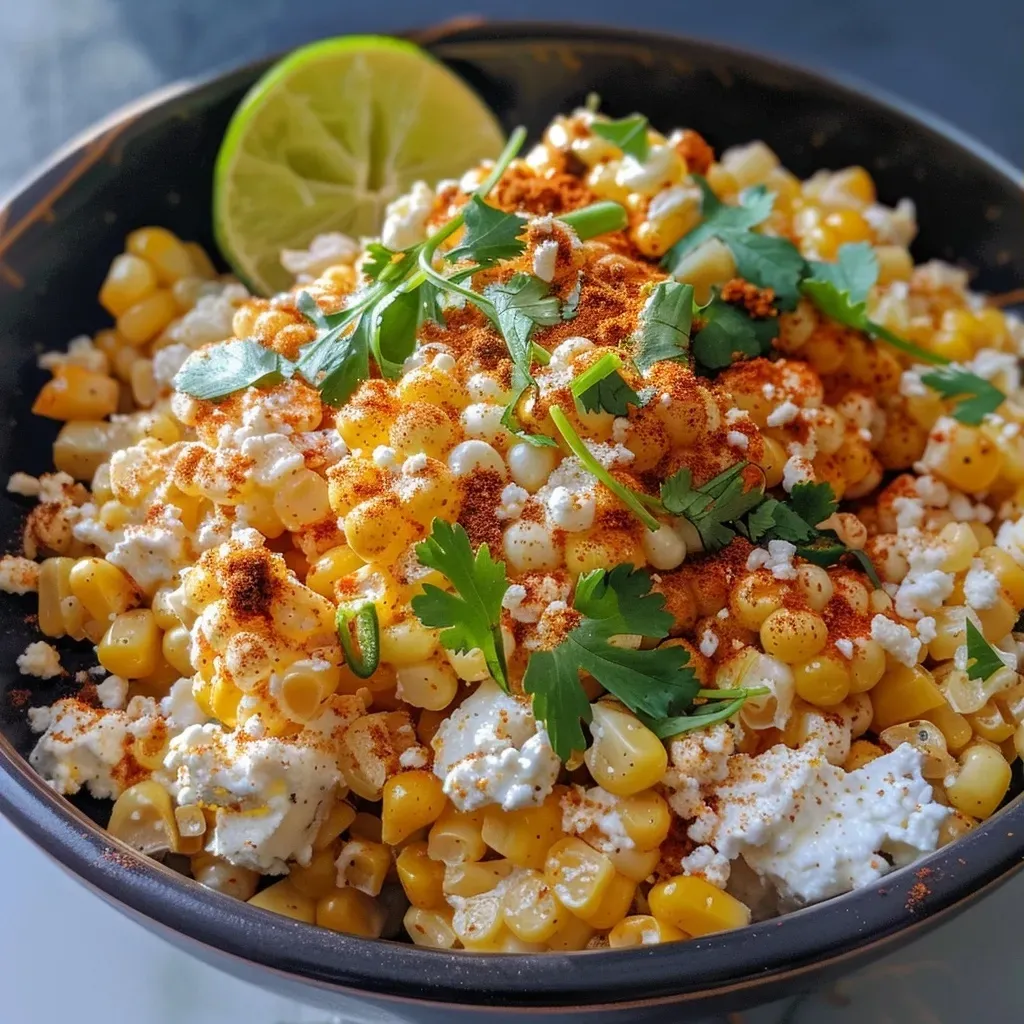 ['Tazón de elote alto en proteínas con maíz y ingredientes frescos.', 'Primer plano de un elote bowl con yogur griego y queso cottage.', 'Tazón de elote con maíz, aguacate y cilantro, listo para servir.', 'Elote bowl saludable y nutritivo con aderezos coloridos.']