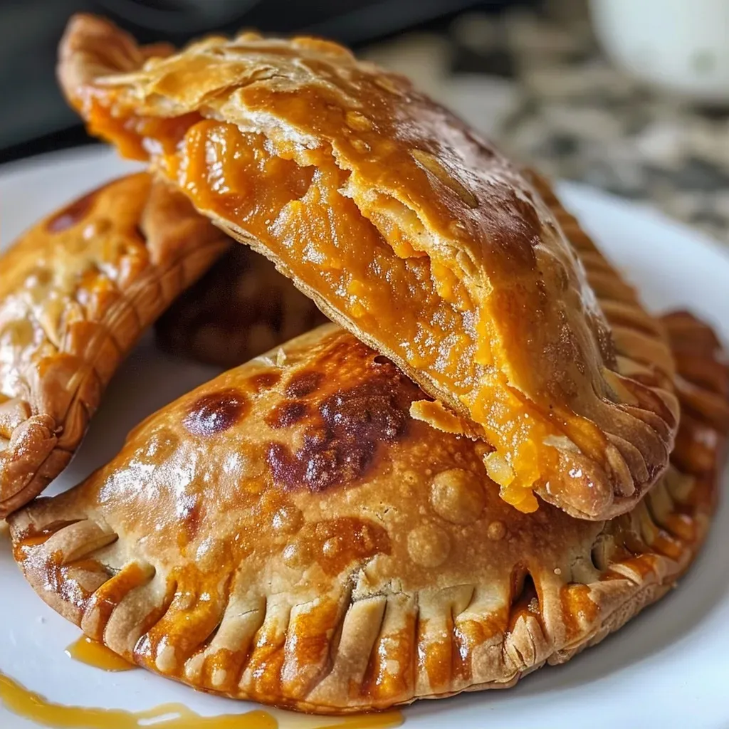 Empanadas de calabaza sin gluten en primer plano.
