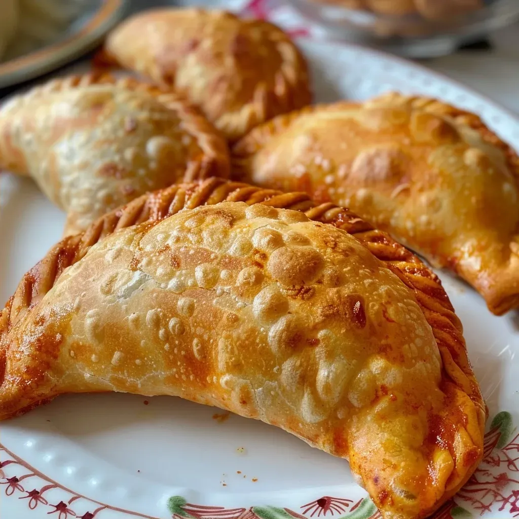 Empanadas vegetarianas rellenas de frijoles negros y maíz.