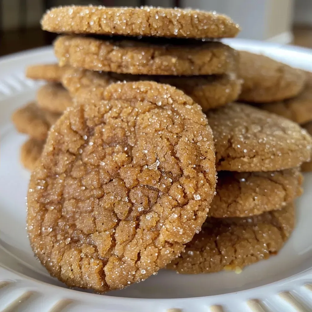 Galletas de jengibre con harina de almendra en primer plano.