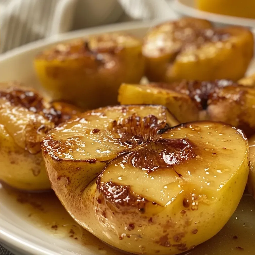 Manzanas doradas al horno con canela.