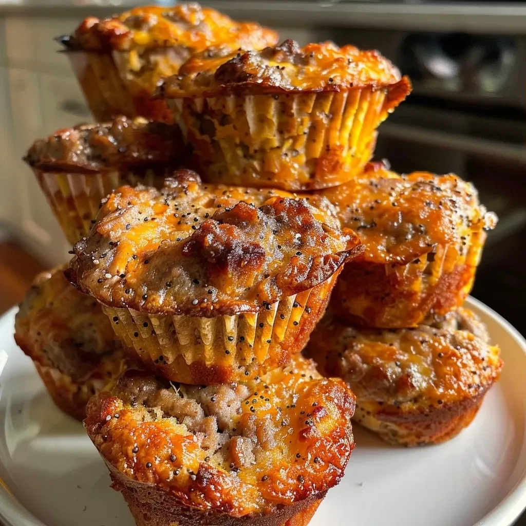 ['Muffins carnivoros de carne y pollo con un aspecto jugoso.', 'Primer plano de muffins carnívoros, resaltando su textura.', 'Muffins saludables hechos con carne y huevos, presentados de lado.', 'Imagen de muffins de carne, mostrando su interior jugoso.']