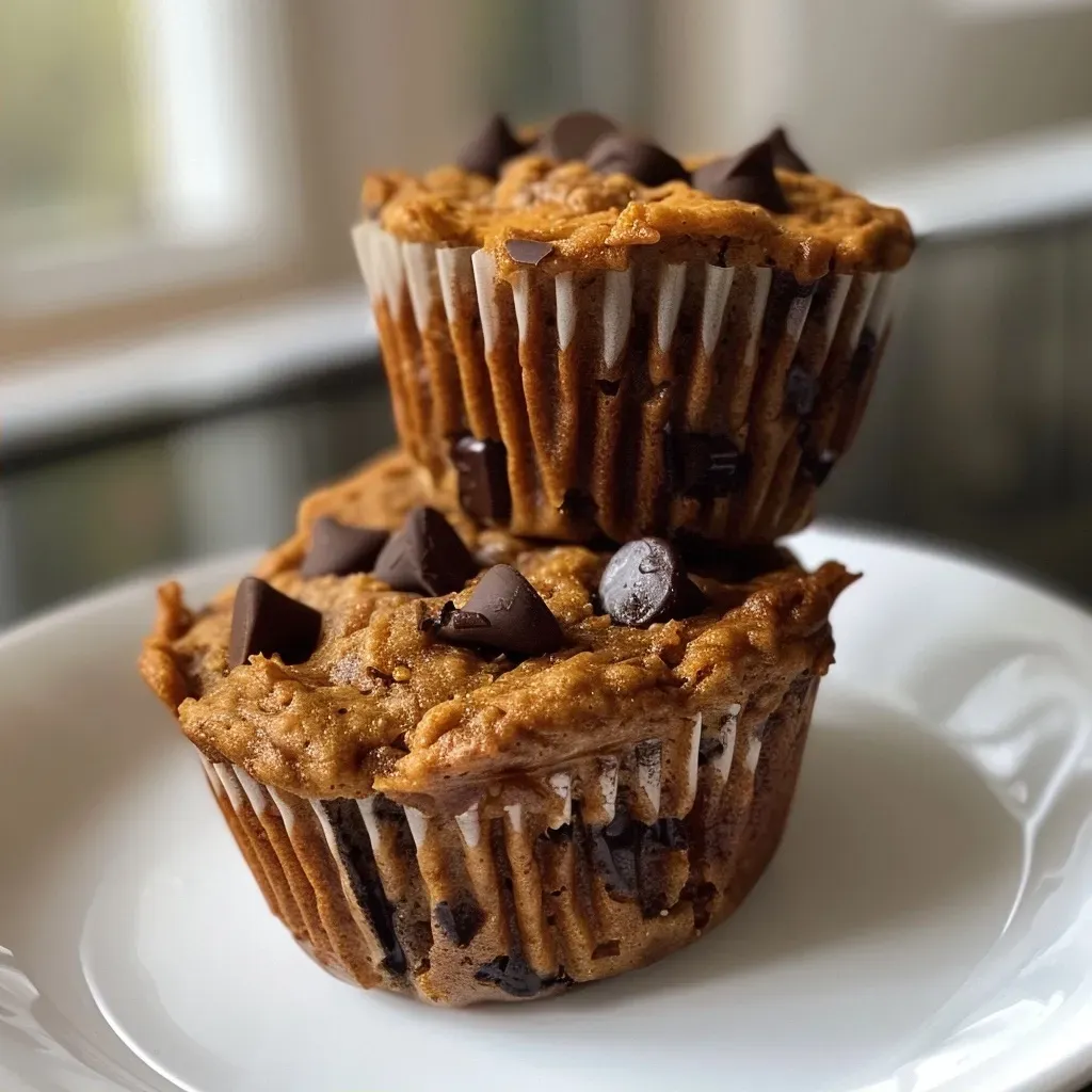 Muffins de batata y chocolate chip en primer plano.