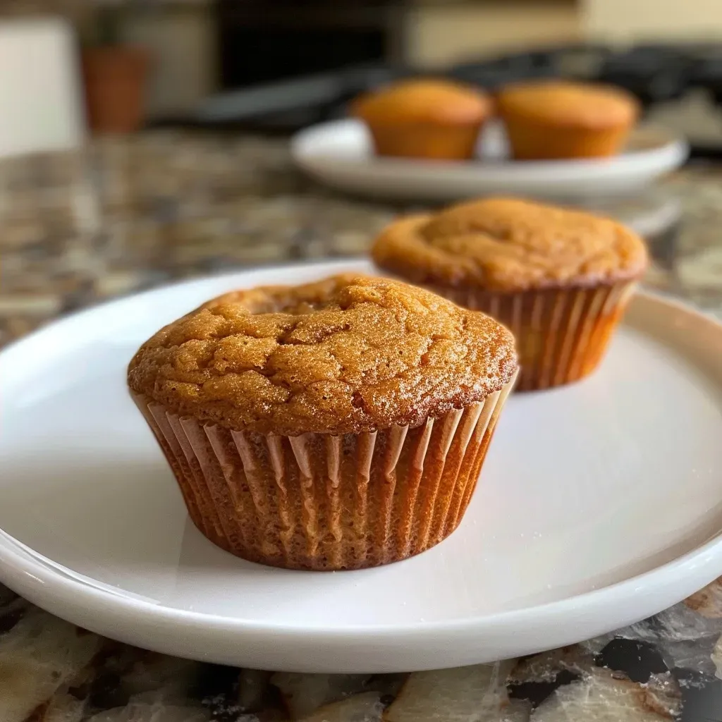 Muffins de camote con especias en primer plano.