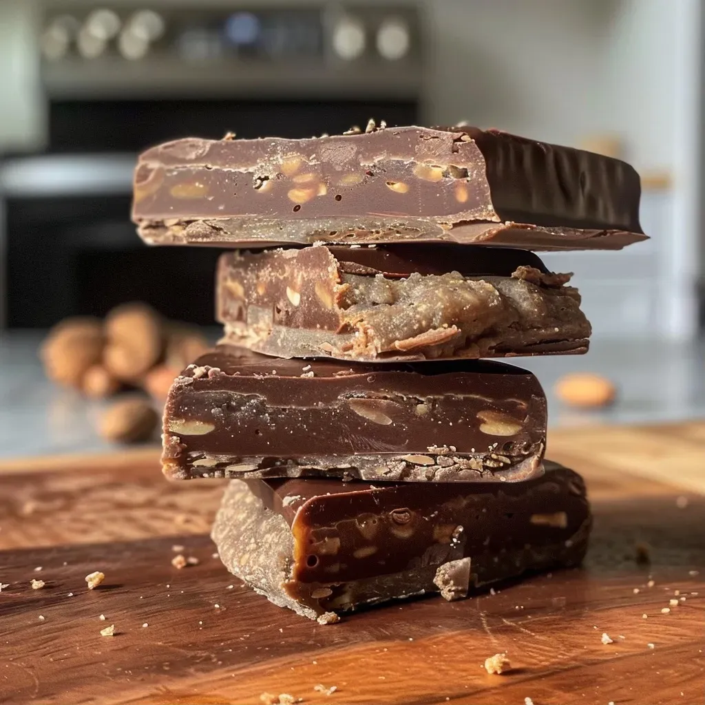 ['Galletas Nutty Tim Tams con ingredientes naturales.', 'Primer plano de Nutty Tim Tams con chocolate oscuro.', 'Nutty Tim Tams preparados con nueces y cacao.', 'Vista lateral de Nutty Tim Tams sobre fondo neutro.']