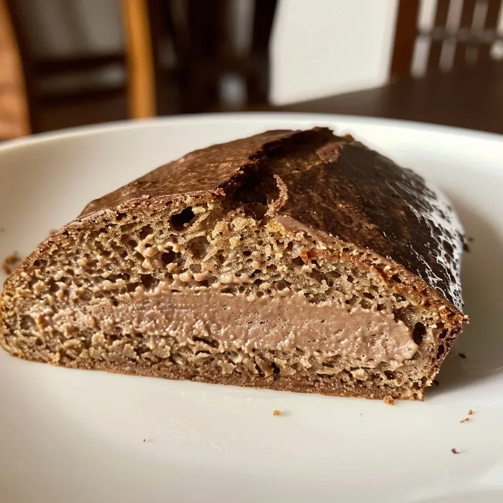 ['Pan al cacao con textura jugosa y esponjosa.', 'Detalle de un delicioso pane al cacao recién horneado.', 'Vista lateral de un suave pan al cacao.', 'Close-up de un tierno pane al cacao, ideal para disfrutar.']