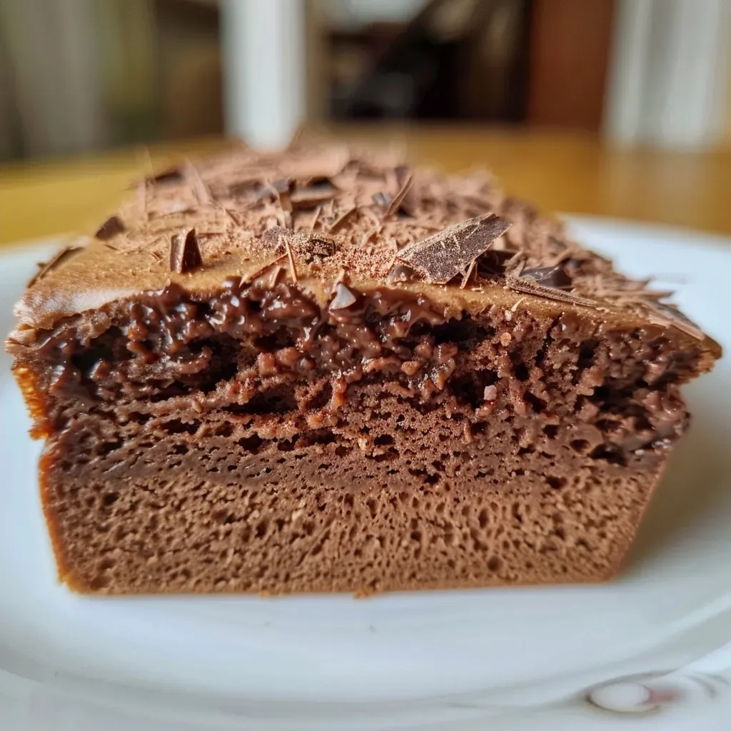 Pan al cacao con textura jugosa y esponjosa.