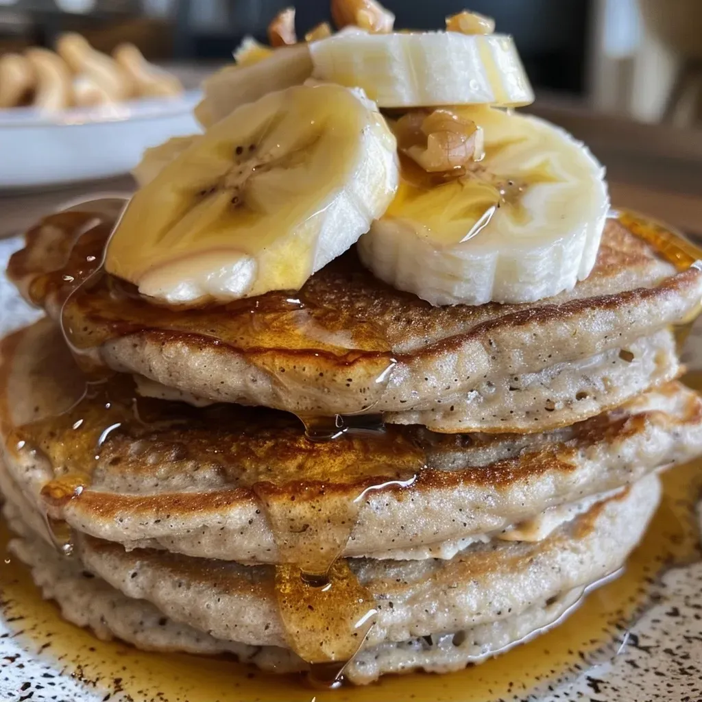 Panqueques de proteína esponjosos con frutas frescas.