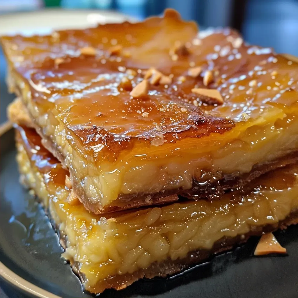 Pastel de higos asados con requesón y miel, visto de lado.