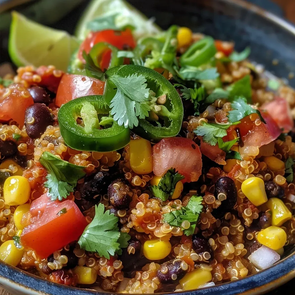 ['Quinoa mexicana cocinándose en una olla.', 'Primer plano de una olla con quinoa mexicana.', 'Ingredientes frescos de quinoa mexicana en una olla.', 'Olla con quinoa mexicana lista para servir.']