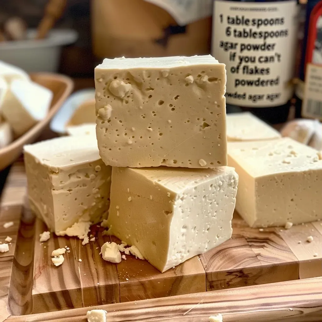 ['Tofu Cheese cremoso en un plato, con textura suave y color claro.', 'Primer plano de Tofu Cheese, mostrando su jugosa consistencia.', 'Vista lateral de Tofu Cheese, resaltando su textura y presentación.', 'Tofu Cheese en un recipiente, con un fondo neutro que destaca su color.']