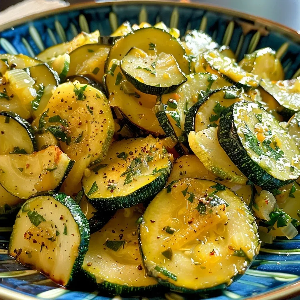 Zucchini y calabacín cocinados en slow cooker.