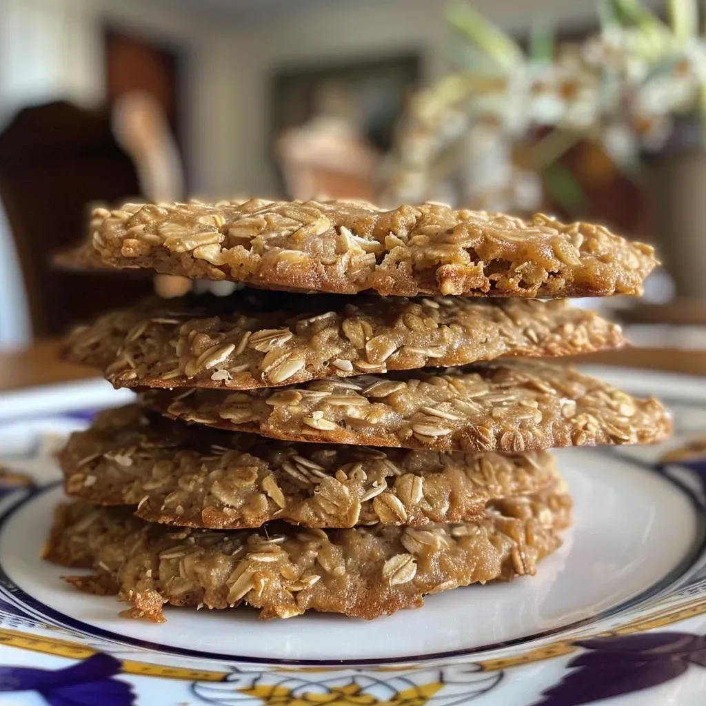 Barquillos de avena sin azúcar en primer plano.