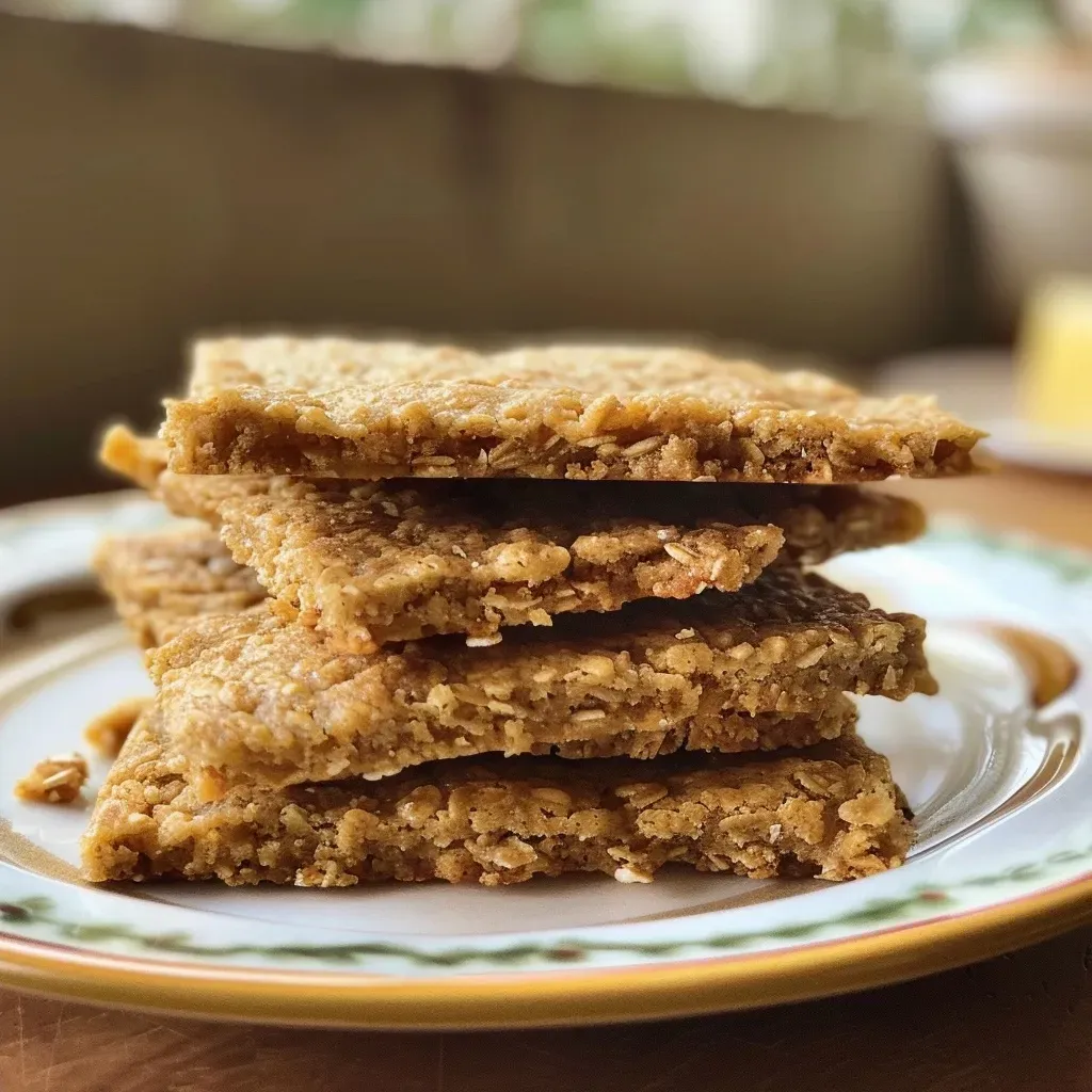 Detalle de barquillos de avena ligeramente dorados.