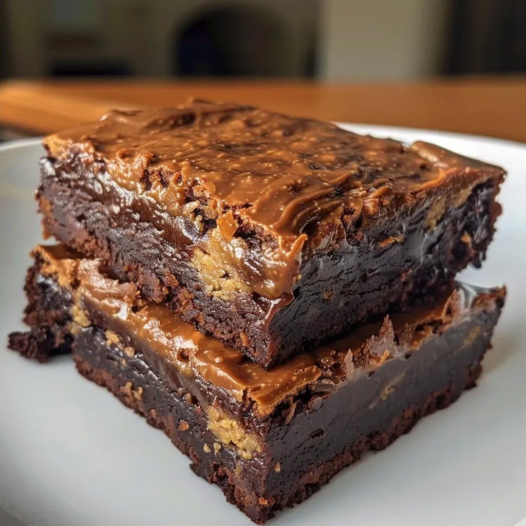 Delicioso brownie de calabaza visto desde el lado.