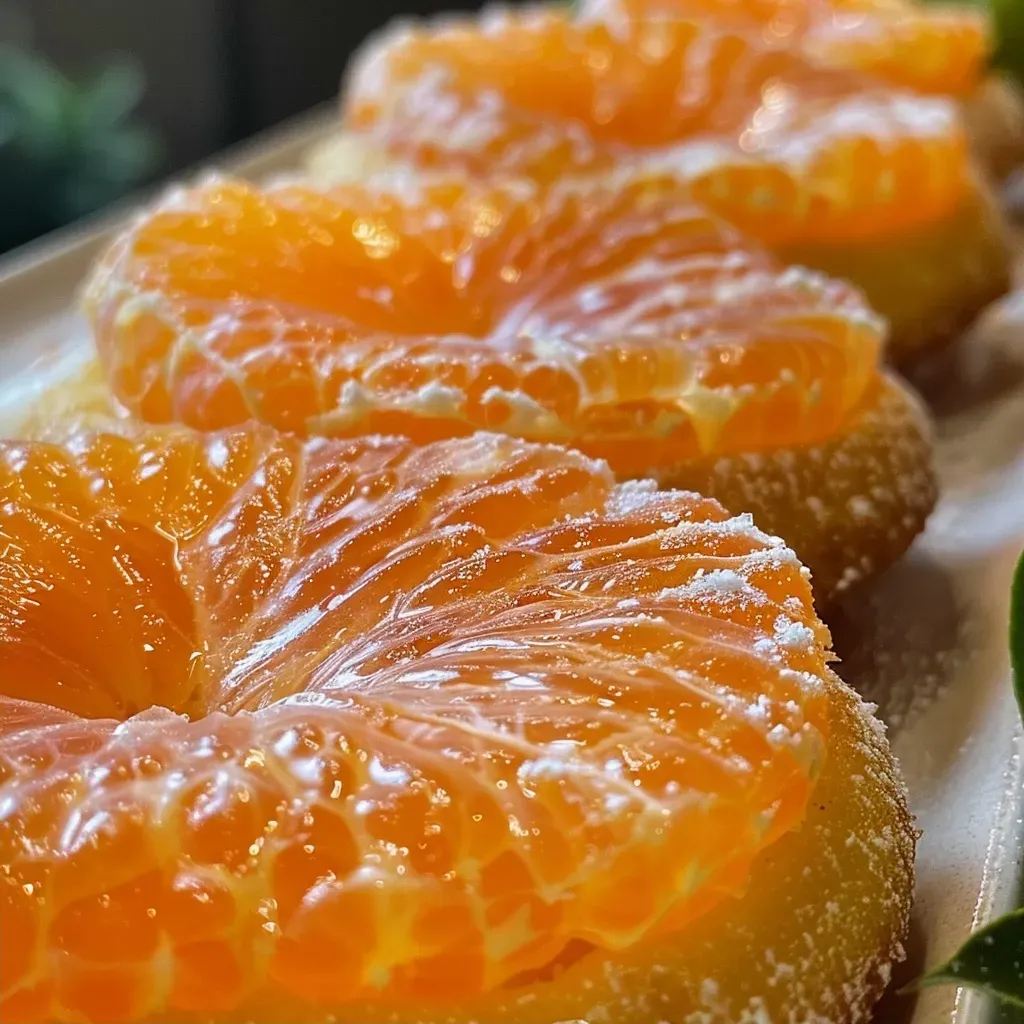 Primer plano de cáscaras de mandarina caramelizadas.